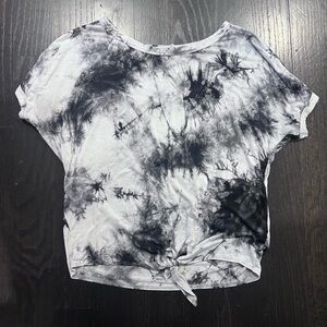White and Black Tie-Dye Shirt